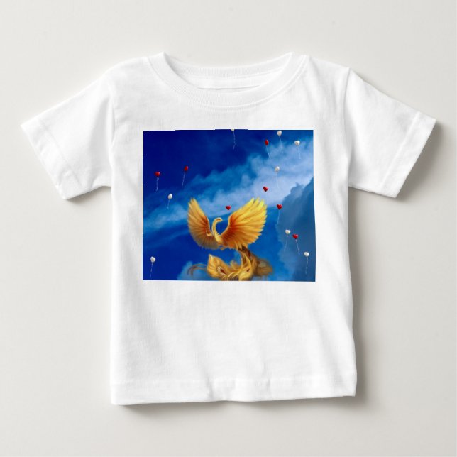 Camiseta De Bebé Fénix / Ave Fénix. (Anverso)
