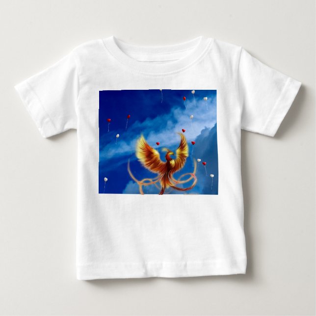 Camiseta De Bebé Fénix / Ave Fénix. (Anverso)