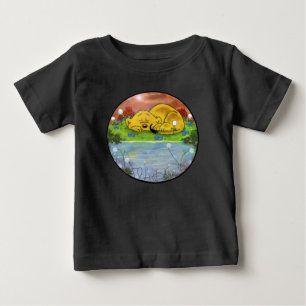 Camiseta De Bebé Ferald Durmiendo Junto A Los Sunflower