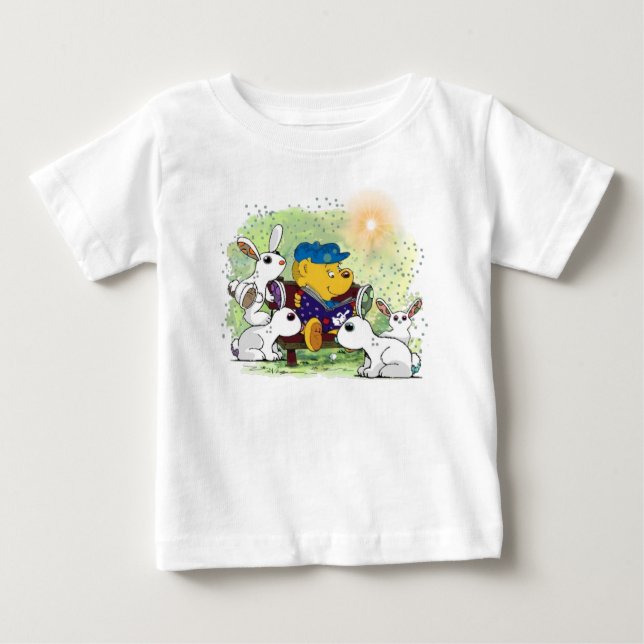Camiseta De Bebé Ferald Reading to the Bunnies (Anverso)