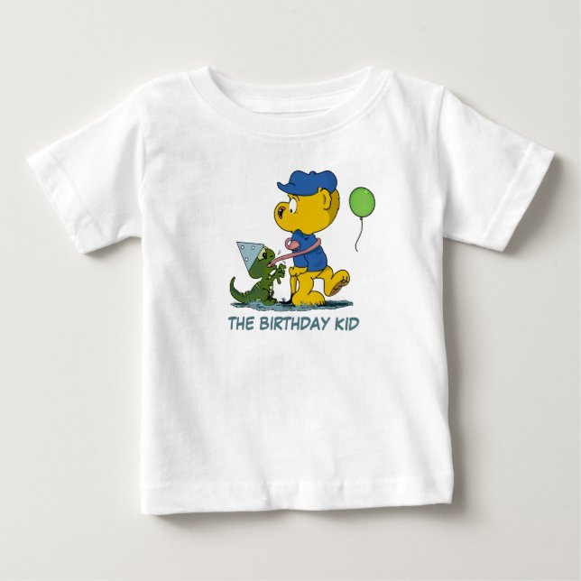 Camiseta De Bebé Ferald y el niño de cumpleaños bebé Lizard (Anverso)