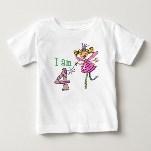 Camiseta De Bebé Feria de la princesa de 4 años (Anverso)