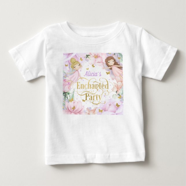 Camiseta De Bebé Feria del jardín encantado 1° cumpleaños (Anverso)