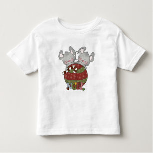 Camiseta De Bebé Feriado de Noel Mice Navidades