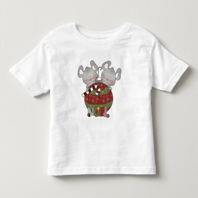 Camiseta De Bebé Feriado de Noel Mice Navidades (Anverso)