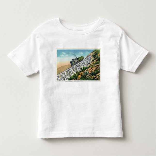 Camiseta De Bebé Ferrocarril de diente del Mt Washington, la (Anverso)