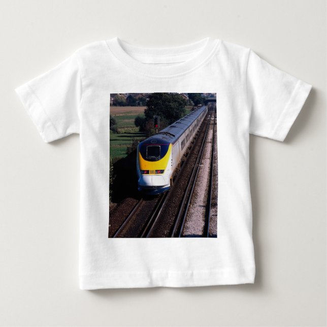Camiseta De Bebé Ferrocarril de pasajeros Eurostar (Anverso)