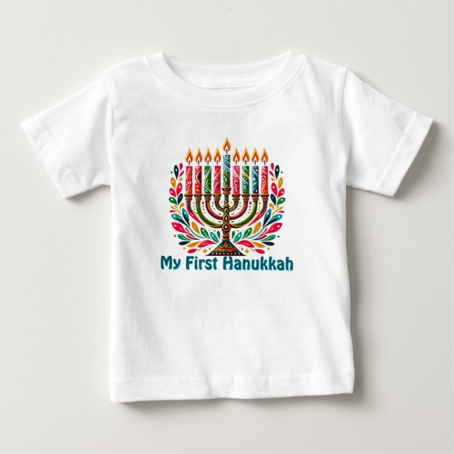 Camiseta De Bebé Festival de las Luces de Janucá (Anverso)