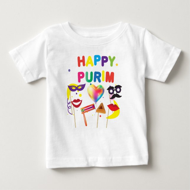 Camiseta De Bebé Festival de Purim Feliz Regalos de feriado para ni (Anverso)