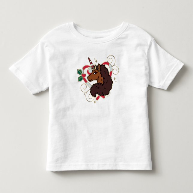 Camiseta De Bebé Festividad cardíaca de caramelo de caramelo Afro U (Anverso)