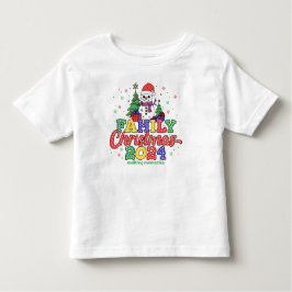 Camiseta De Bebé Festividad de Navidades de la familia Snowman