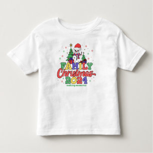 Camiseta De Bebé Festividad de Navidades de la familia Snowman