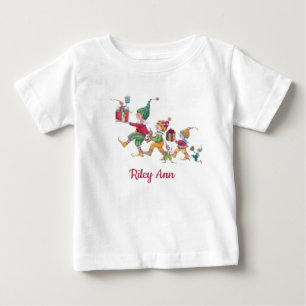 Camiseta De Bebé Festividad en blanco de Navidades personalizados