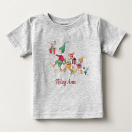 Camiseta De Bebé Festividad en gris Navidad personalizado