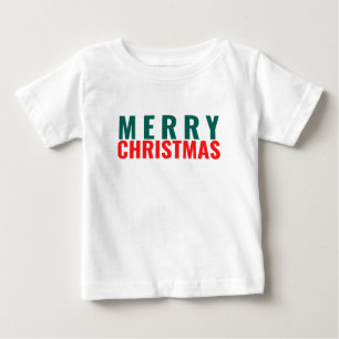 Camiseta De Bebé Festividad floral Feliz Navidad