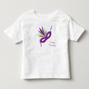 Camiseta De Bebé Festividad Máscara Púrpura Festiva Bebé