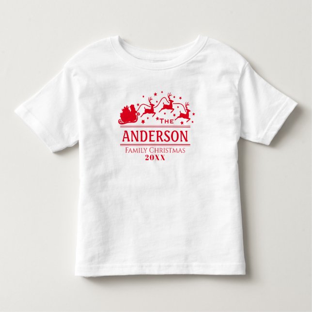 Camiseta De Bebé Festividad Navidad familiar personalizada (Anverso)