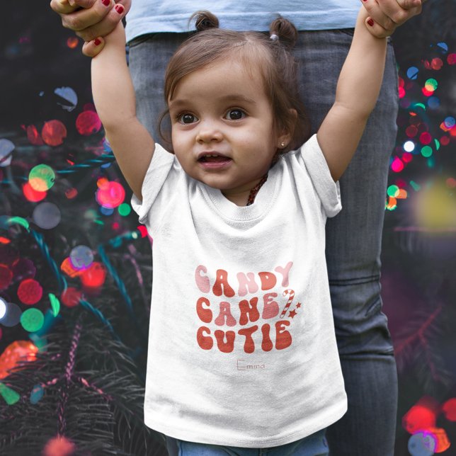 Camiseta De Bebé Festividades de Candy Cane Cutie Navidades (Subido por el creador)