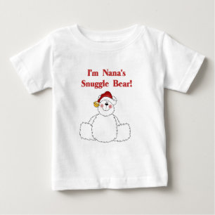 Camiseta De Bebé Festividades de los Navidades de oso de la acurruc