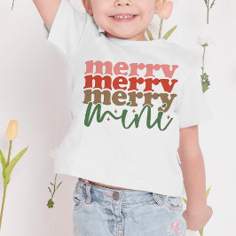 Camiseta De Bebé Festividades de los Navidades Merry Mini Retro Gro