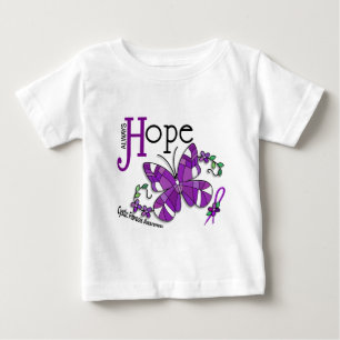 Camiseta De Bebé Fibrosis quística de la mariposa del vitral