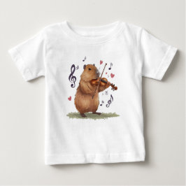 Camiseta De Bebé fiddler capybara