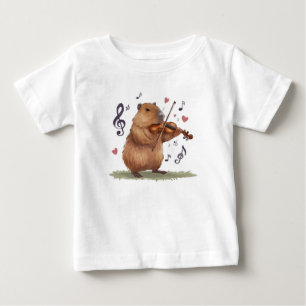 Camiseta De Bebé fiddler capybara