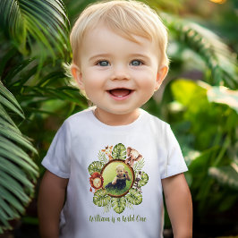 Camiseta De Bebé Fiera Uno Foto Adorables Animales de la Jungla Cum