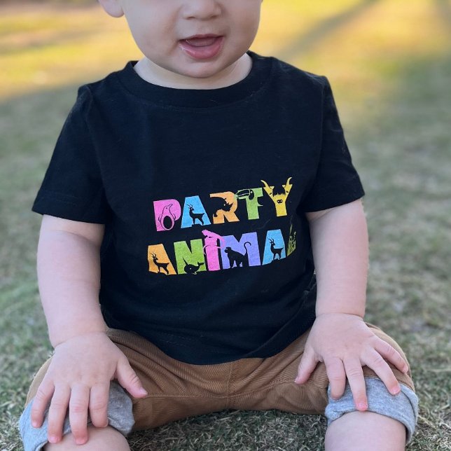 Camiseta De Bebé Fiesta Animal Zoo Safari Birthday Party (Party Animal Birthday Shirt)
