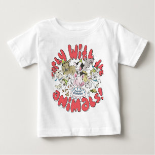 CAMISETA DE BEBÉ FIESTA CON LOS ANIMALES