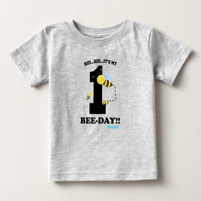 Camiseta De Bebé fiesta de abejas de primer cumpleaños (Anverso)