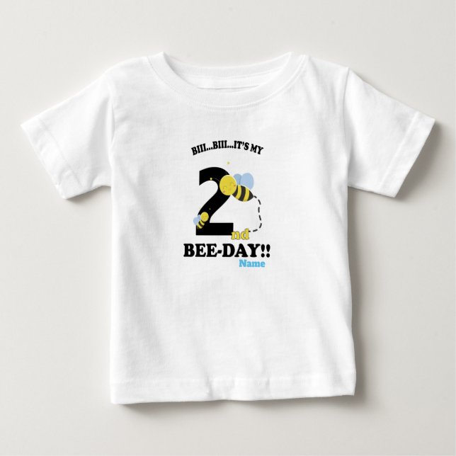 Camiseta De Bebé fiesta de abejas de segundo cumpleaños (Anverso)