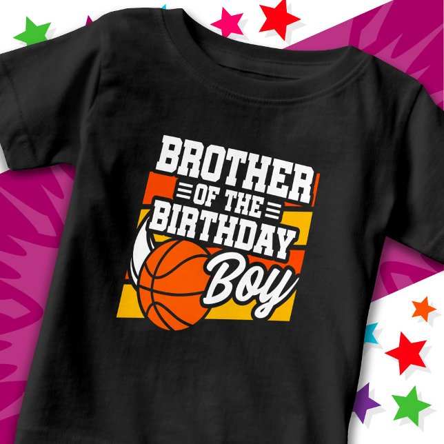 Camiseta De Bebé Fiesta de baloncesto infantil Hermano del niño cum (Subido por el creador)