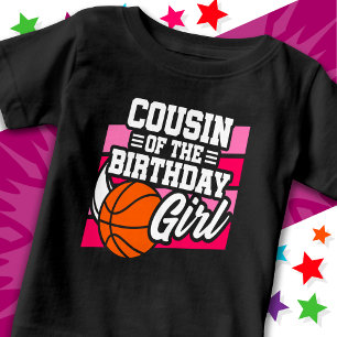Camiseta De Bebé Fiesta de Baloncesto para Niños Prima de la Cumple