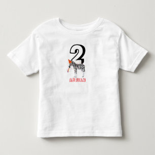 Camiseta De Bebé Fiesta de Cebra - Cumpleaños de Animales para Niño