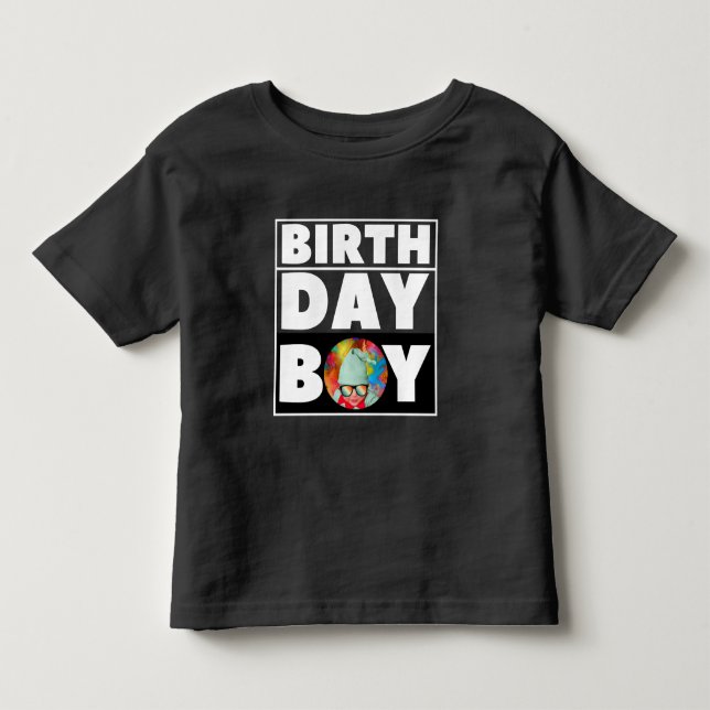 CAMISETA DE BEBÉ FIESTA DE CELEBRACIÓN DE CUMPLEAÑOS DEL NIÑO PERSO (Anverso)