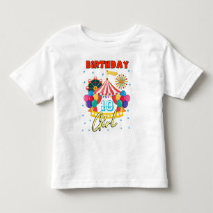 Camiseta De Bebé Fiesta de circo Personalizado temático Chica
