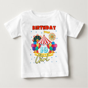 Camiseta De Bebé Fiesta de circo Personalizado temático Chica