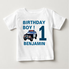Camiseta De Bebé Fiesta de coche de policía de primer cumpleaños