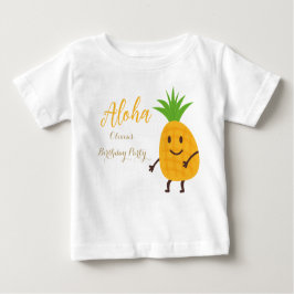 Camiseta De Bebé Fiesta de cumpleaños Aloha Tropical de Piña de Ver