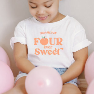Camiseta De Bebé Fiesta de Cumpleaños Cuatro Siempre Dulce Fruta de