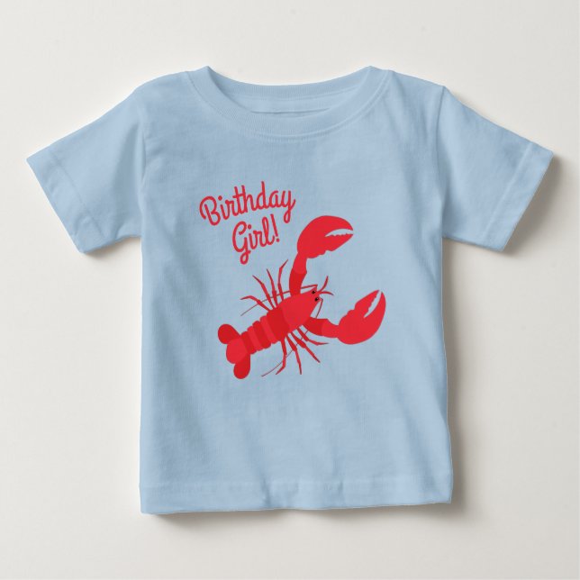 Camiseta De Bebé Fiesta de cumpleaños de Boil de langosta, niños ab (Anverso)