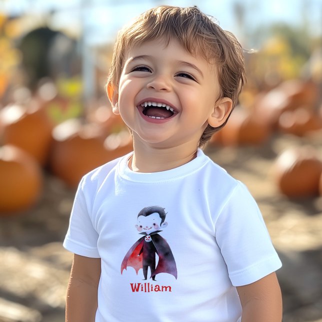 Camiseta De Bebé fiesta de cumpleaños de Cute Dracula Halloween (Subido por el creador)