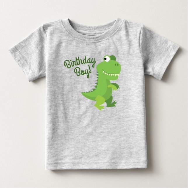 Camiseta De Bebé Fiesta de cumpleaños de Dinosaur (Anverso)