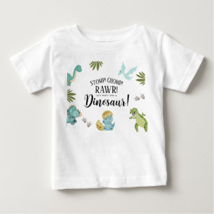 Camiseta De Bebé Fiesta de Cumpleaños de Dinosaurios
