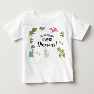 Camiseta De Bebé Fiesta de Cumpleaños de Dinosaurios