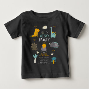 Camiseta De Bebé Fiesta de cumpleaños de dinosaurios lindos para ni
