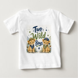 Camiseta De Bebé Fiesta de Cumpleaños de Dos Niños Salvajes