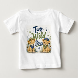 Camiseta De Bebé Fiesta de Cumpleaños de Dos Niños Salvajes