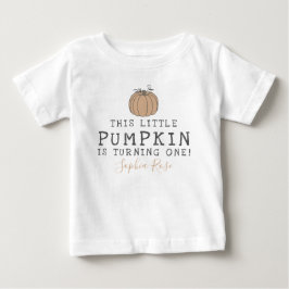Camiseta De Bebé Fiesta de cumpleaños de la pequeña calabaza otoñal
